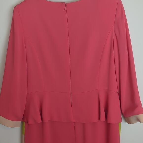 Vintage Retro Moshita Couture Maxi Pupleum Color Block Dress Size 10 - Picture 10 of 15